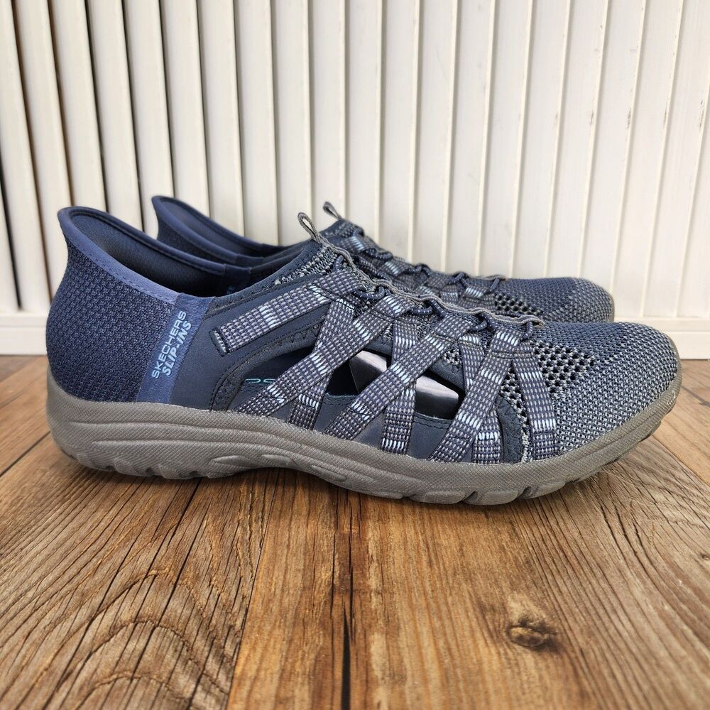 Skechers Slip-Ins Reggae Fest 2.0 Nest Tide Womens Size 9 Navy Hands Free Shoes